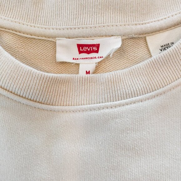 Levi's - Ashely Crewneck Sweatshirt, Western, Fringe Detail, Beige, Size M - Picture 4 of 7